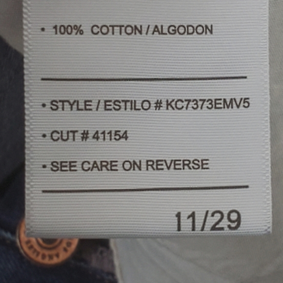 Kancan high waist button fly factory distressed raw hem cropped jeans size 11/29 - Picture 5 of 14